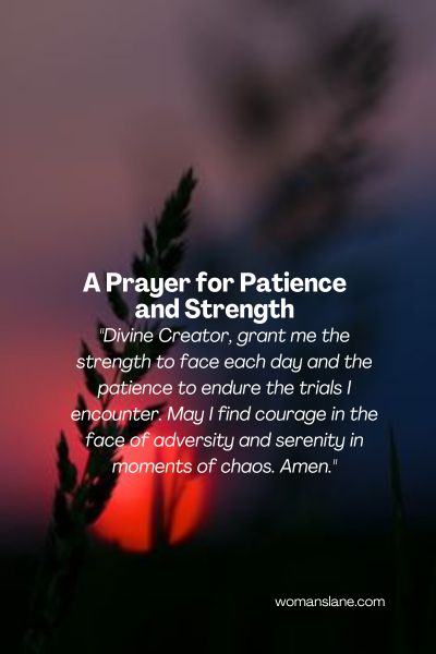 A Prayer for Patience and Strength