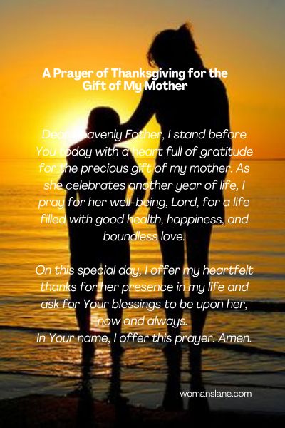 A Prayer of Thanksgiving for the Gift of My Mother
