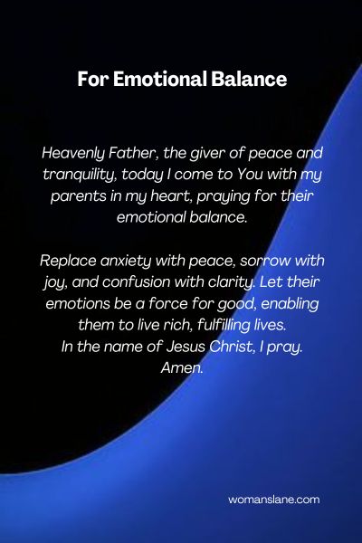 For Emotional Balance