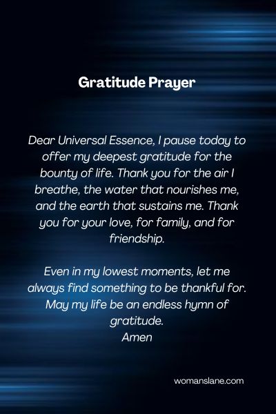Gratitude Prayer