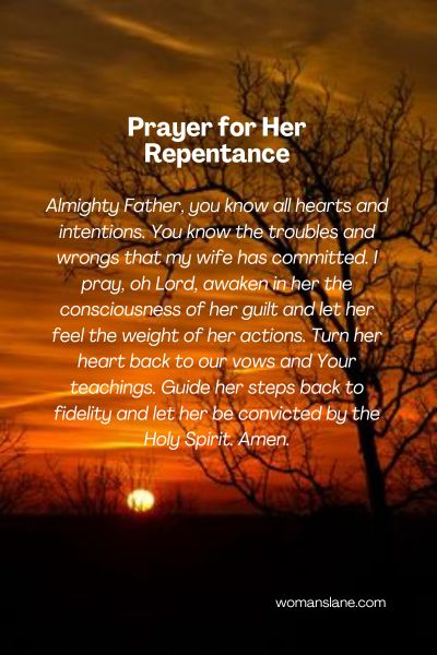 Prayer for Her Repentance