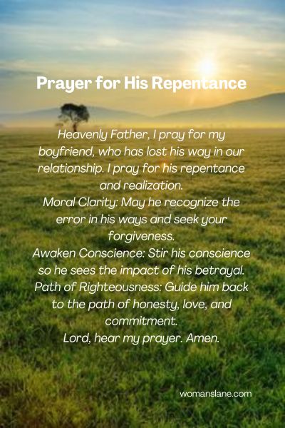 Prayer for His Repentance