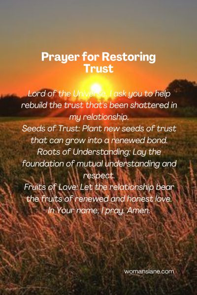 Prayer for Restoring Trust