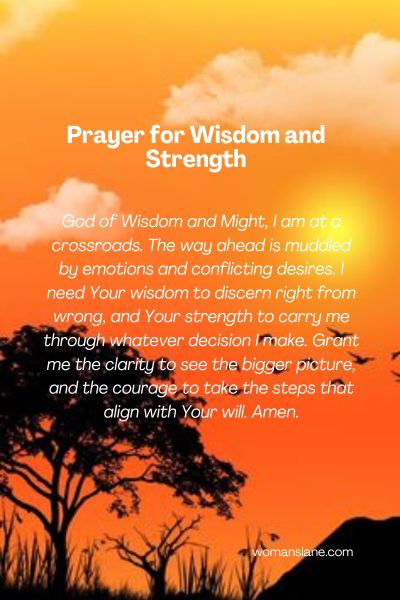 Prayer for Wisdom and Strength