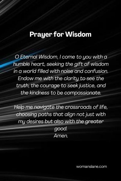 Prayer for Wisdom