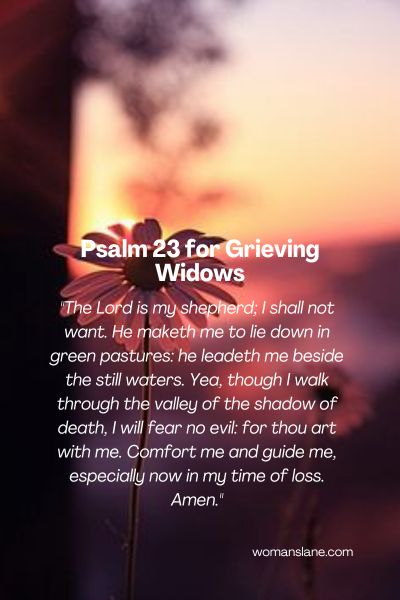 Psalm 23 for Grieving Widows