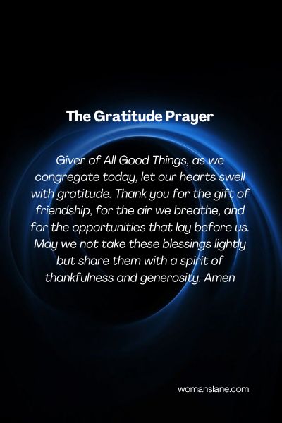 The Gratitude Prayer
