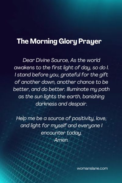 The Morning Glory Prayer