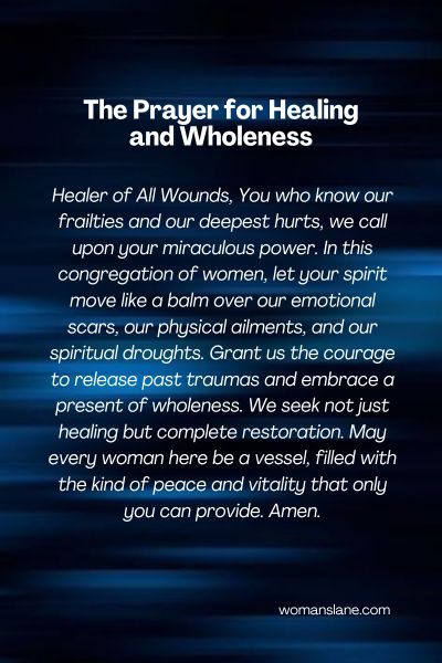 The Prayer for Healing and Wholeness