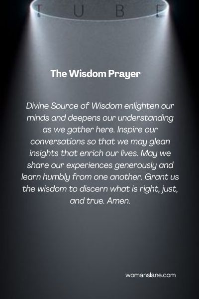 The Wisdom Prayer