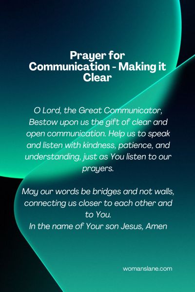 Prayer for Communication - Making it Clear