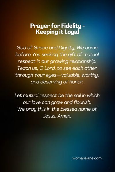 Prayer for Fidelity - Keeping it Loyal